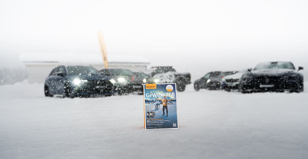 Tuning Autos und Continental GeWINnTER Werbeplakat