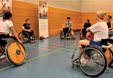 Die Basketballer:innen des Behinderten Sportverbands Niedersachsen