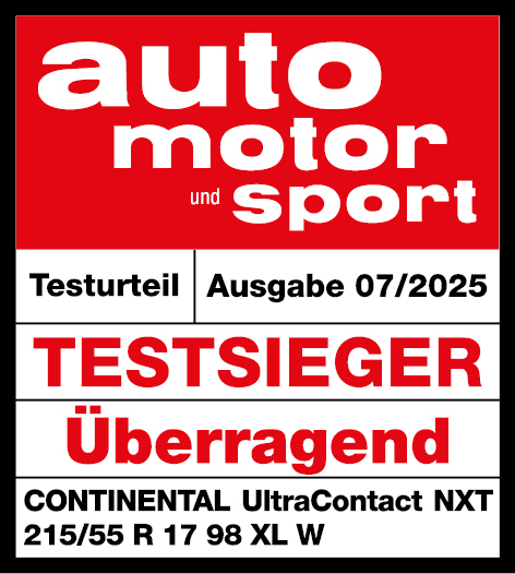 Testsiegel auto motor sport für UltraContact NXT: Testsieger Überragend
