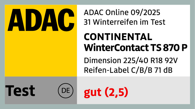 CONTINENTAL_WinterContact TS 870 P_225_09_25_4c_DE CONTINENTAL_WinterContact TS 870 P_225_09_25_4c_DE