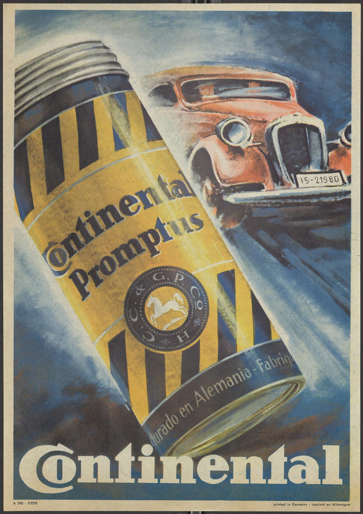 Breakdown history Old Continental Ad
