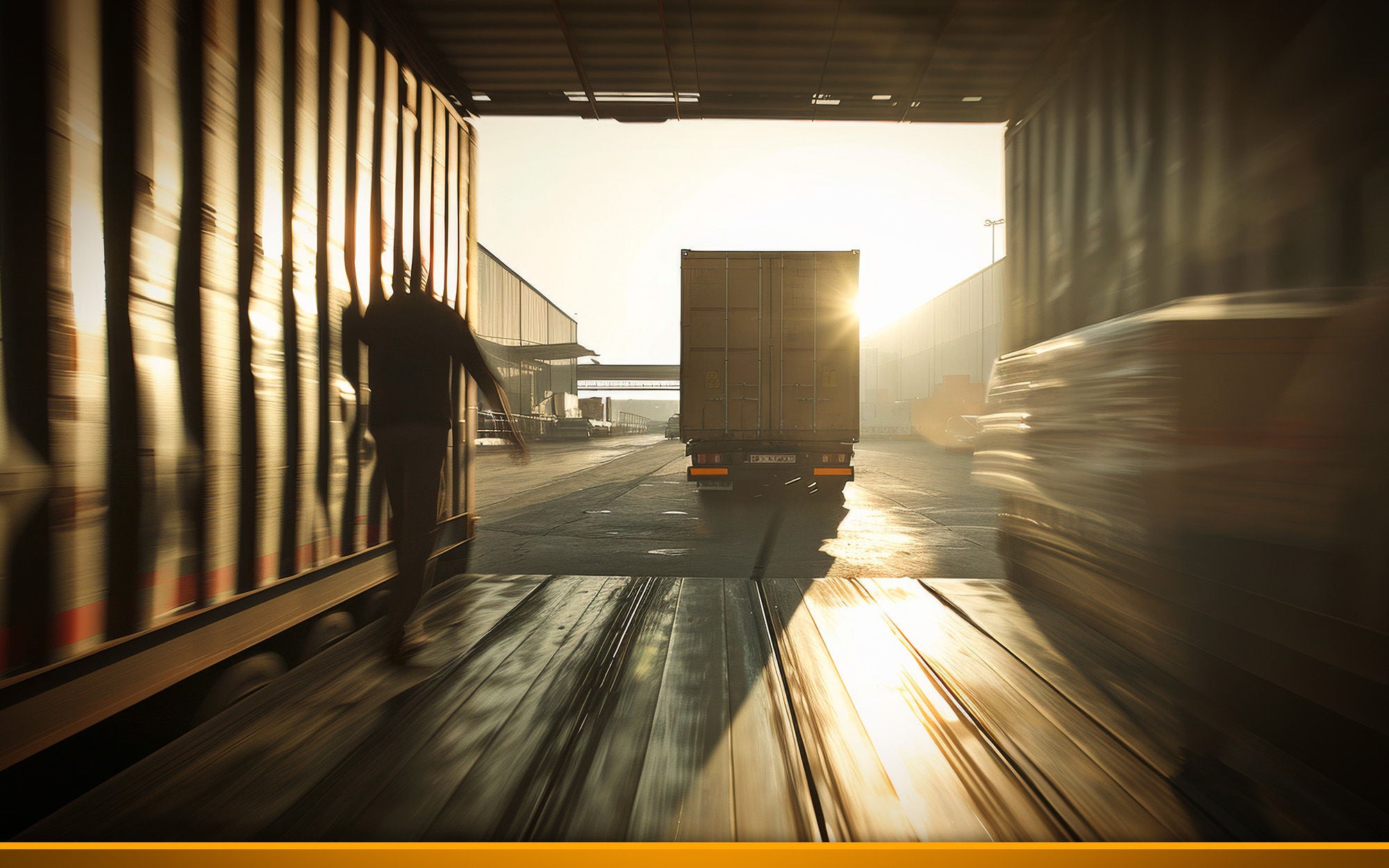 loading dock with a truck