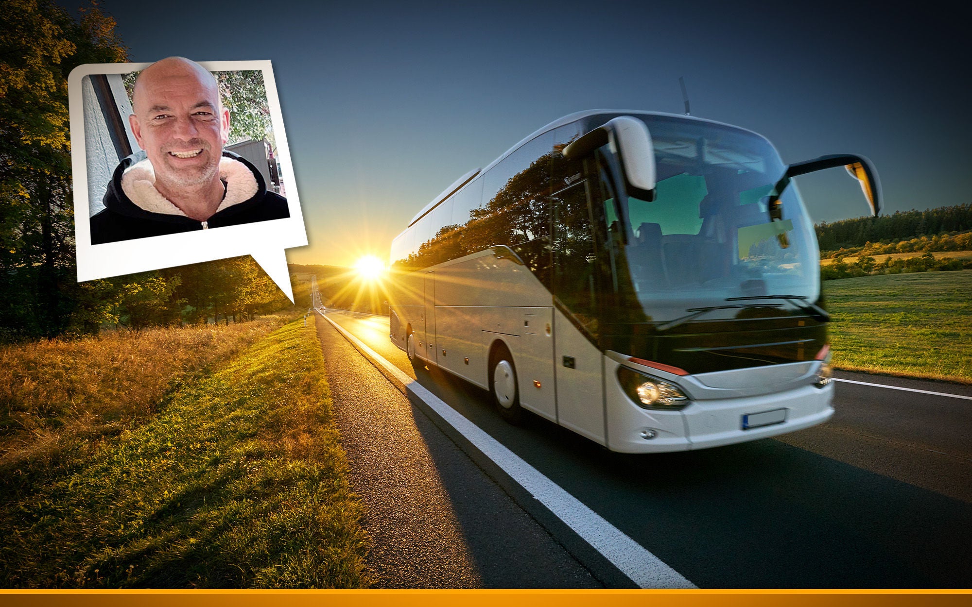 Bus on the road