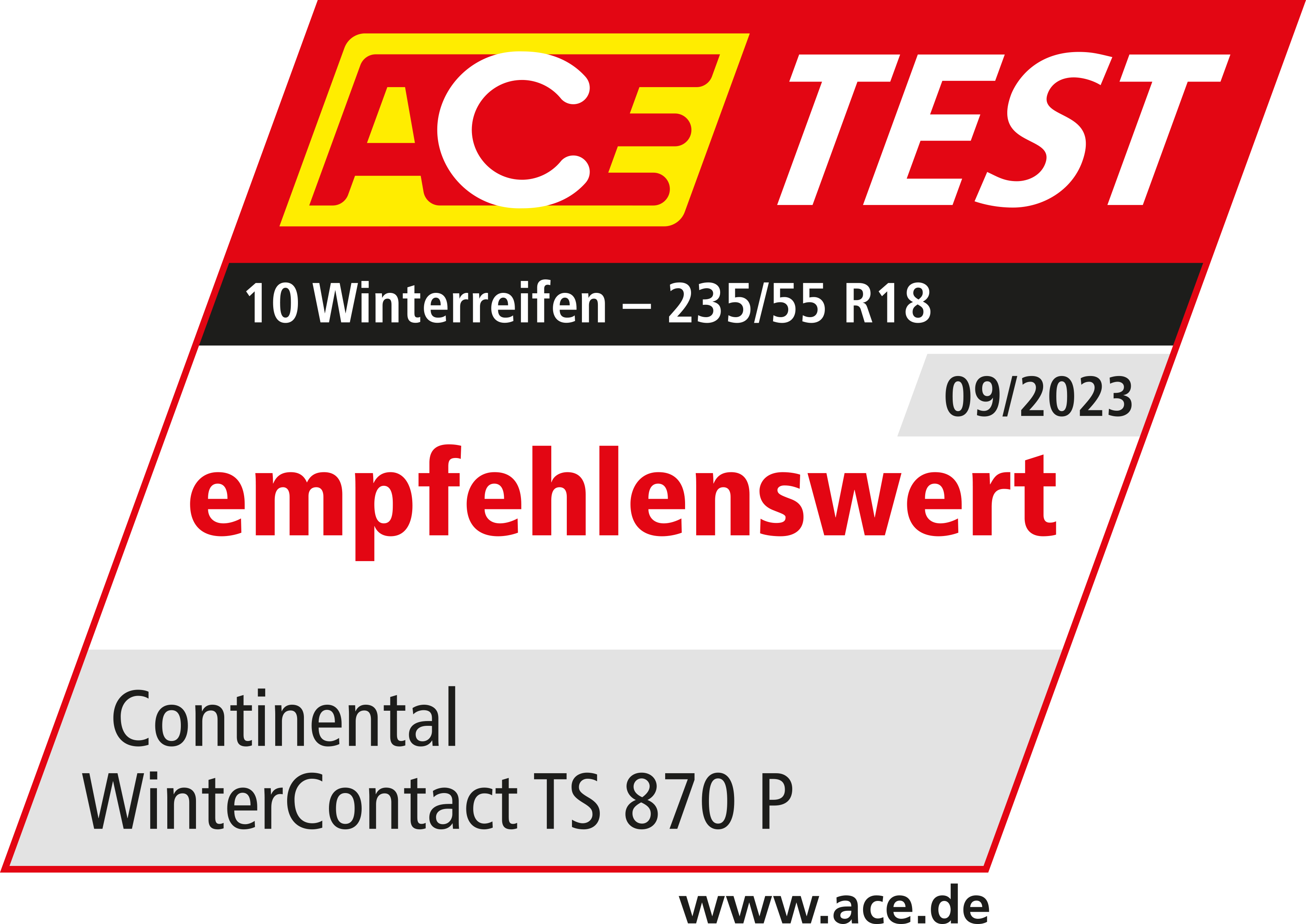 Continental WinterContact TS 870 P ACE Winterreifentest 2023