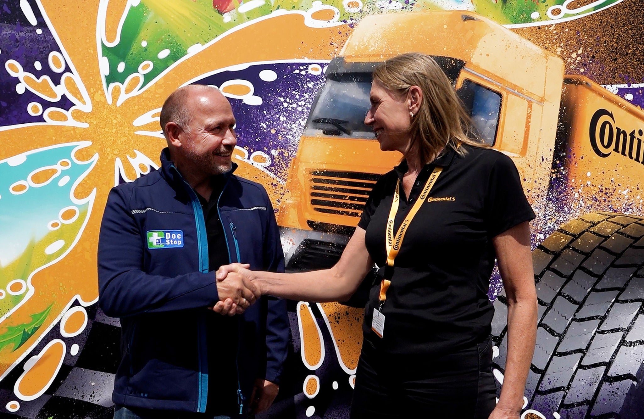 Im Rahmen des Truck-Grand-Prix 2022 hat Continental die Partnerschaft mit DocStop für weitere drei Jahre besiegelt