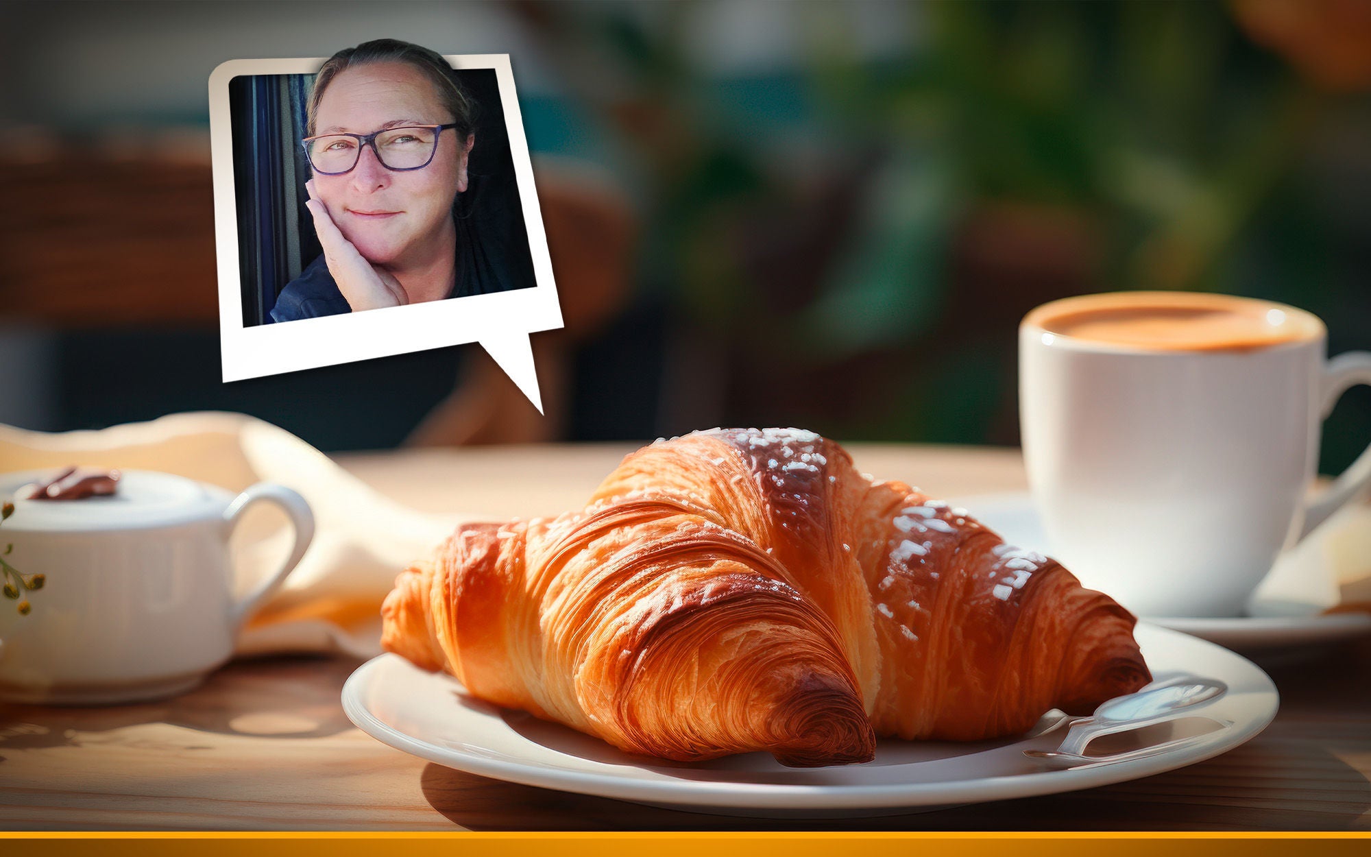 croissant and coffee