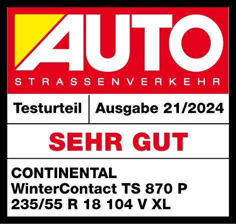 Testsiegel Auto Straßenverkehr 235/55 R 18 100 H WinterContact TS 870 P