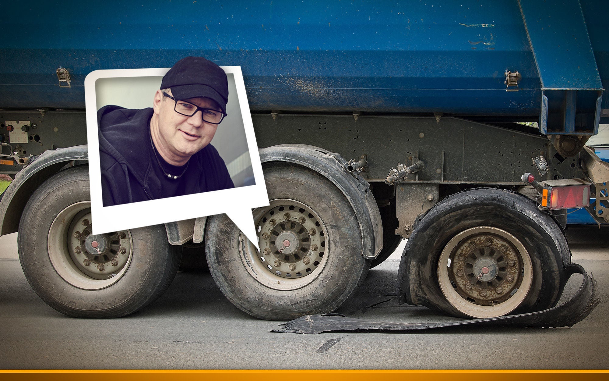 Damaged truck