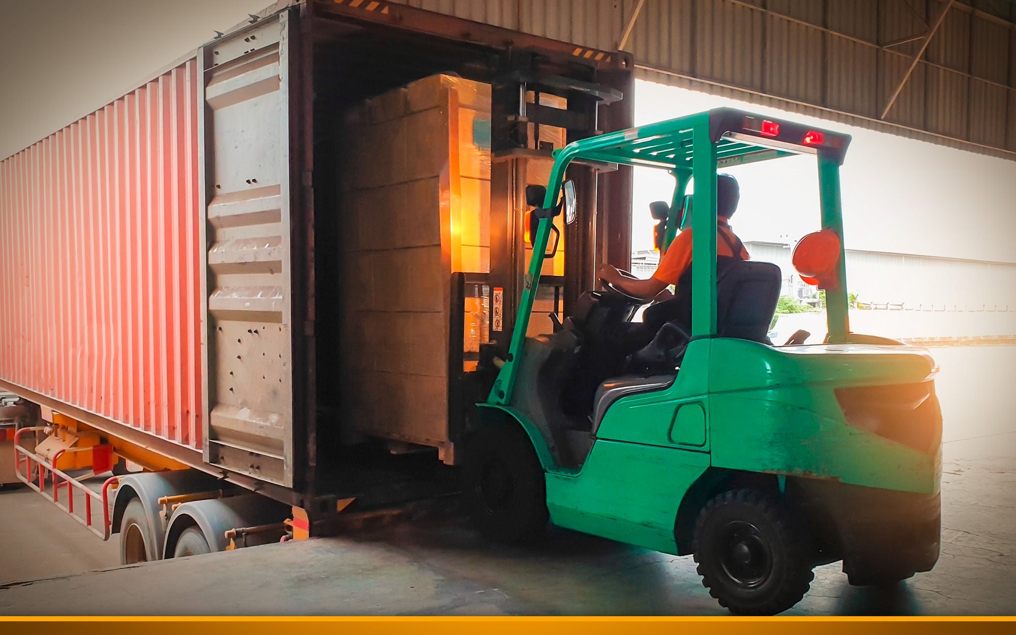 loading truck at warehouse