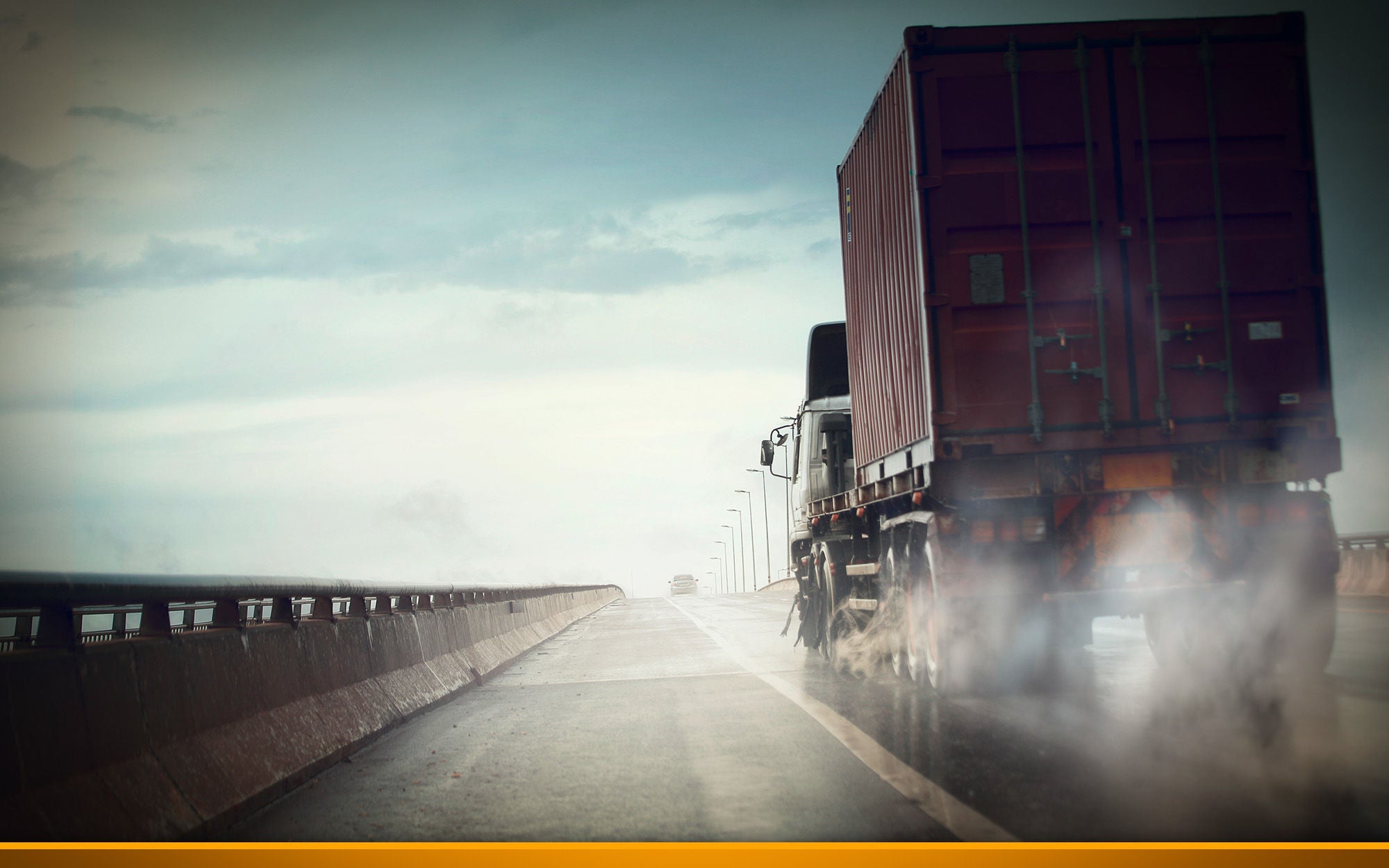 truck brakes on highway