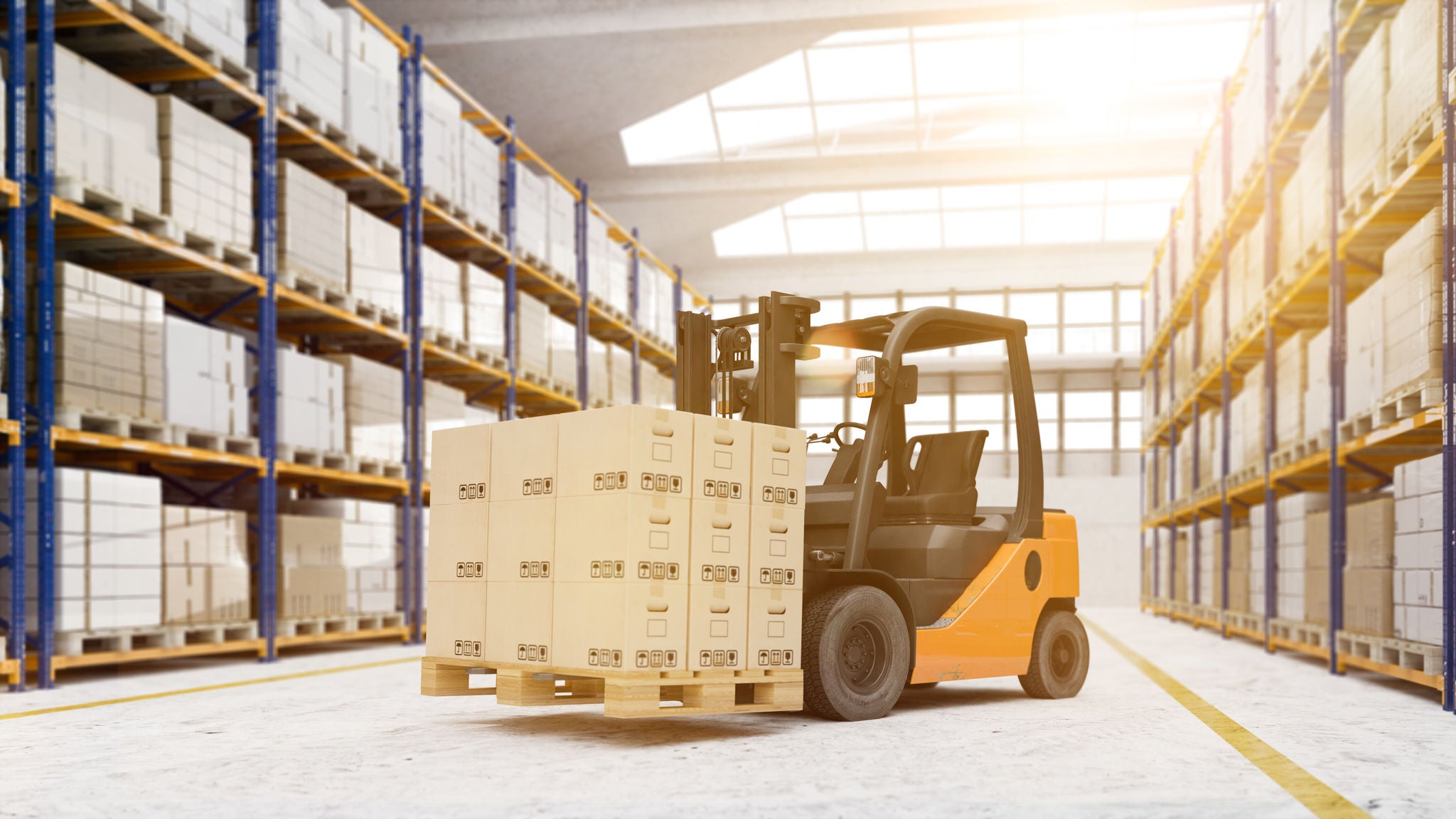 Gabelstapler im Logistik-Lager
