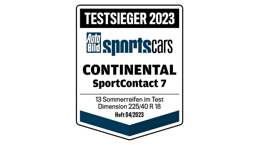Neuer Continental SportContact 7 kann AutoBild sportscars „voll und ganz überzeugen“