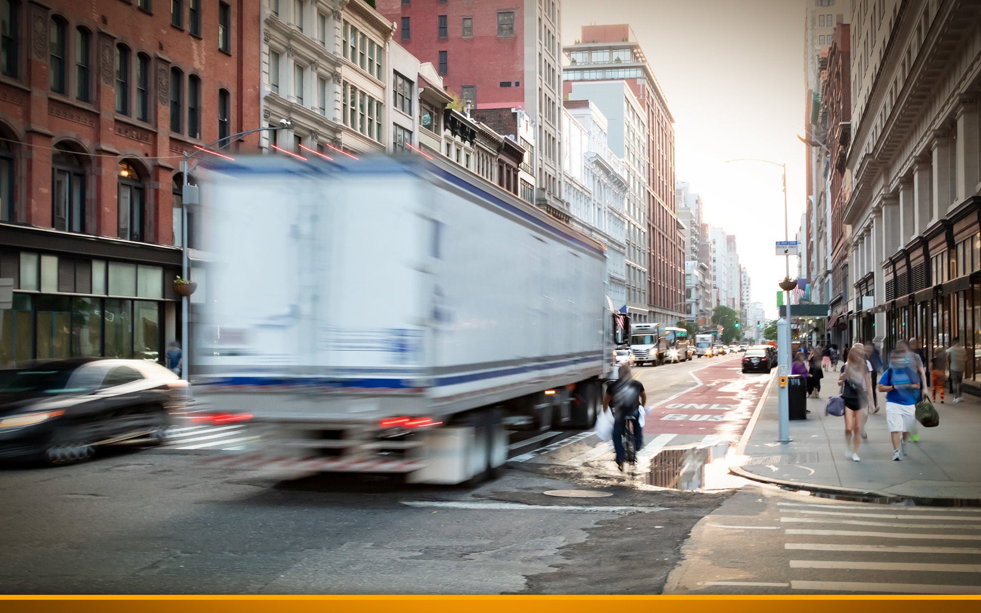 Truck on road