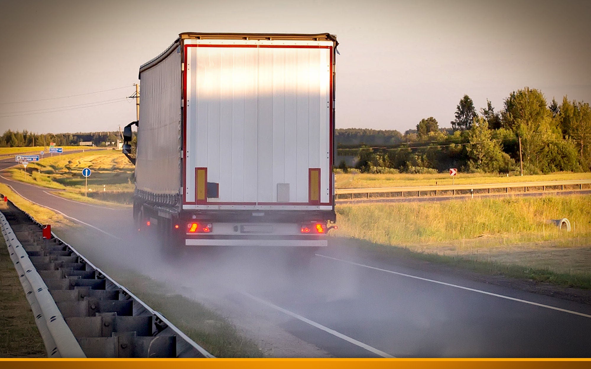 truck brakes on highway