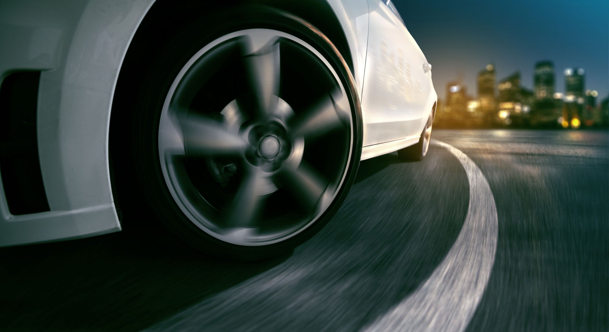 Braking distance2 Nahaufnahme eines Reifens