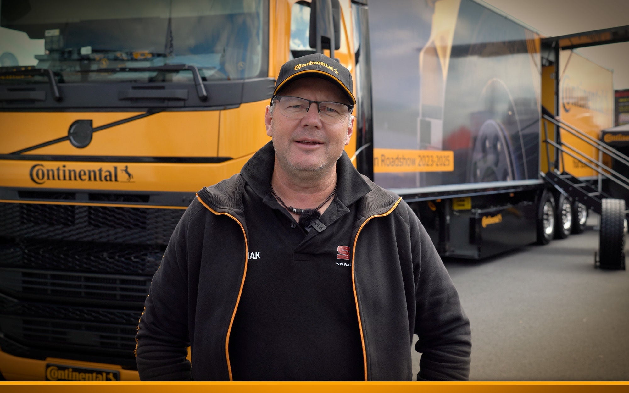 man in front of truck