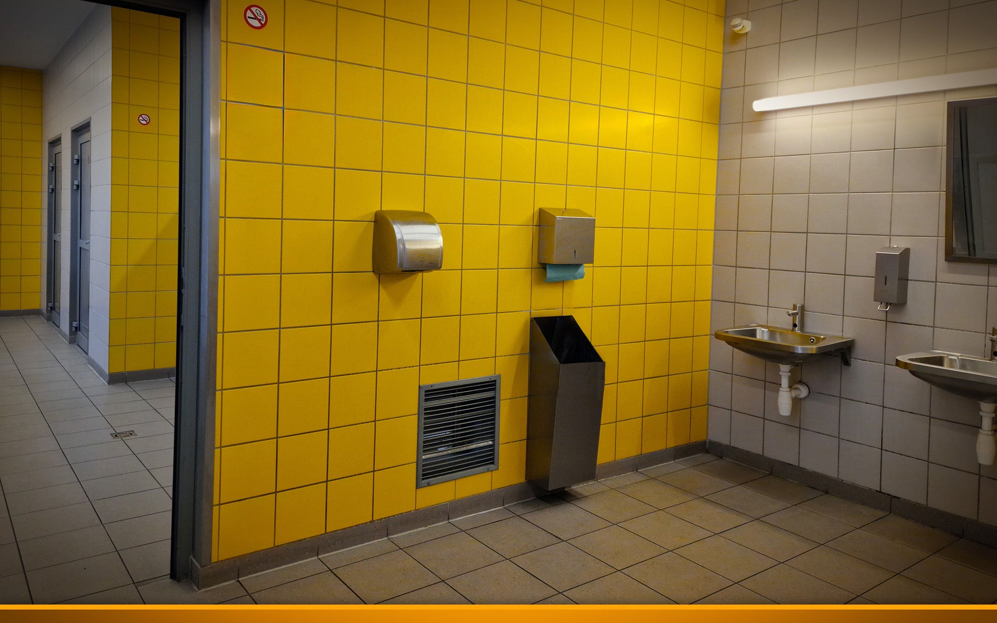 Highway rest area shower