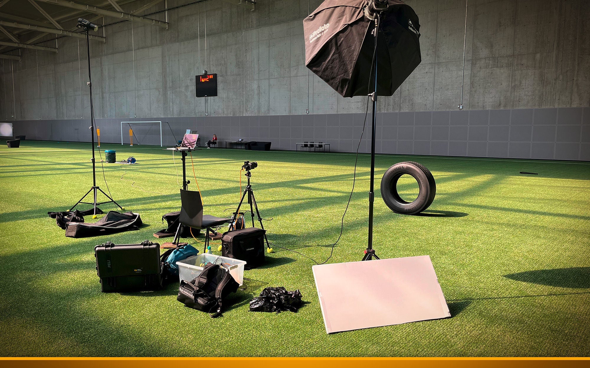  film set on a soccer field