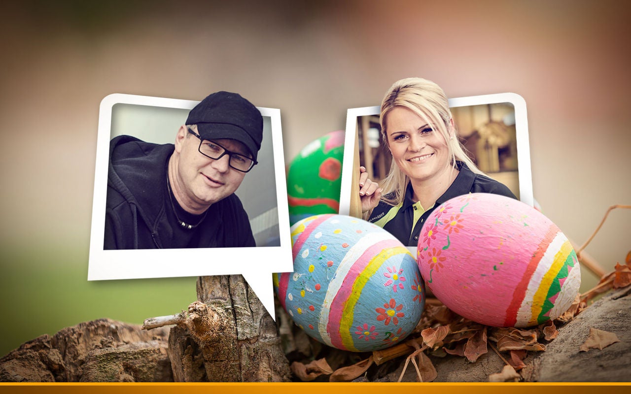 Easter Eggs laying on the ground