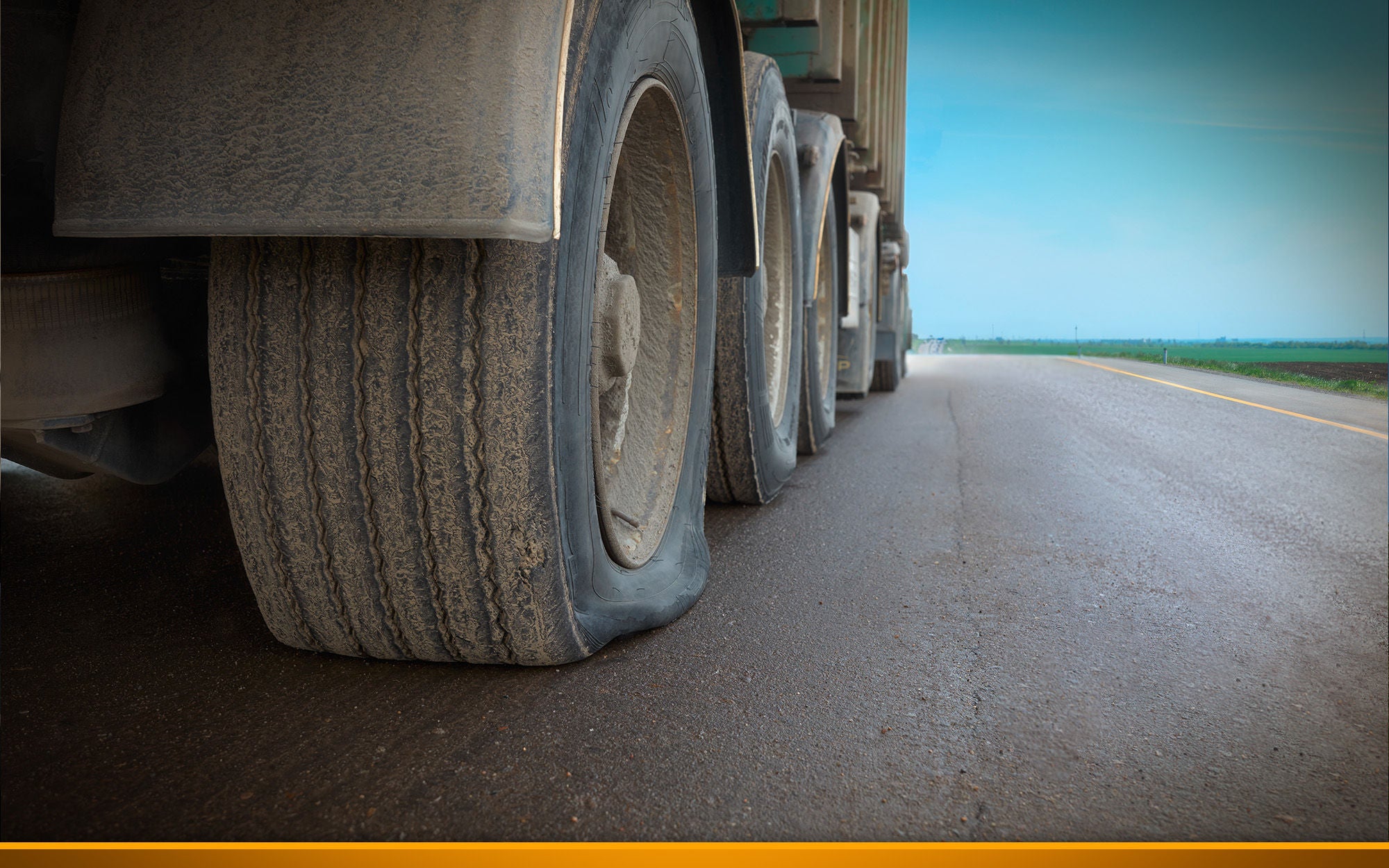 broken truck tire