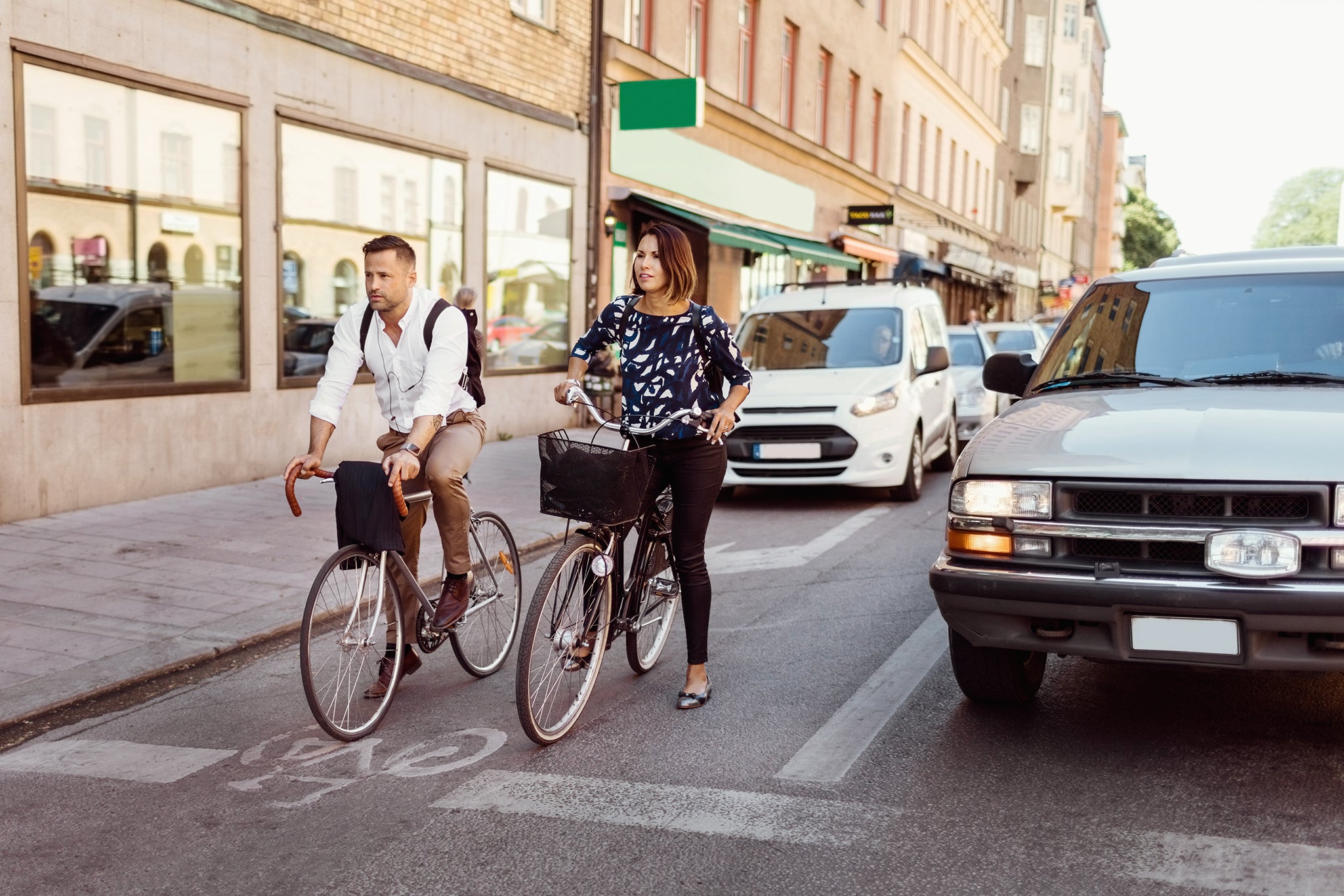 Radfahrer auf der Straße