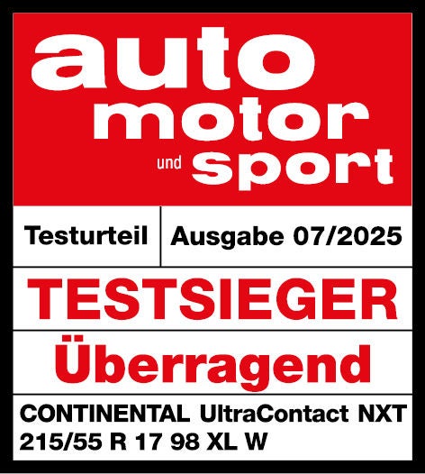 Testsiegel auto motor sport für UltraContact NXT: Testsieger Überragend