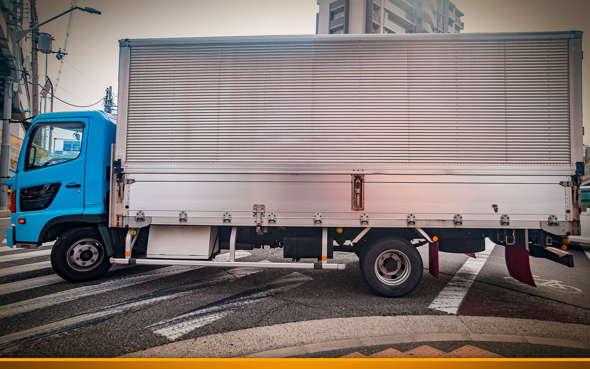 Truck on road