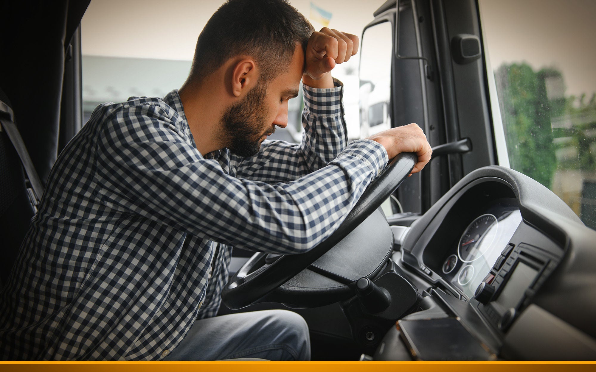 truck driver feeling sleepy and sick