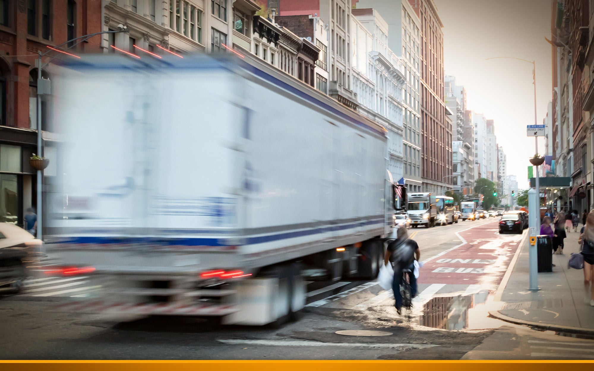 truck in the city