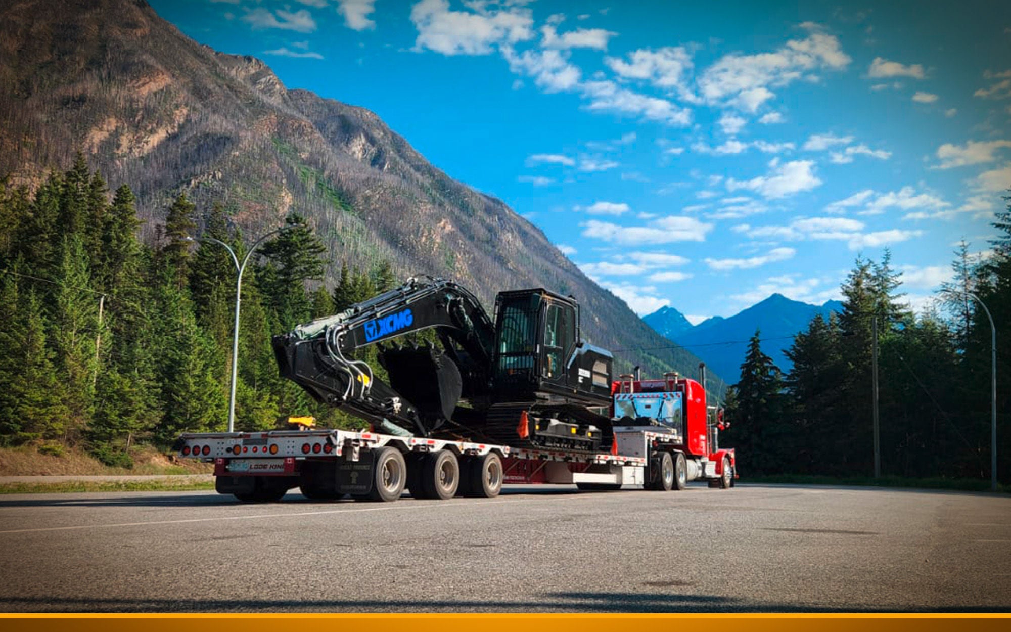 Truck in mountains