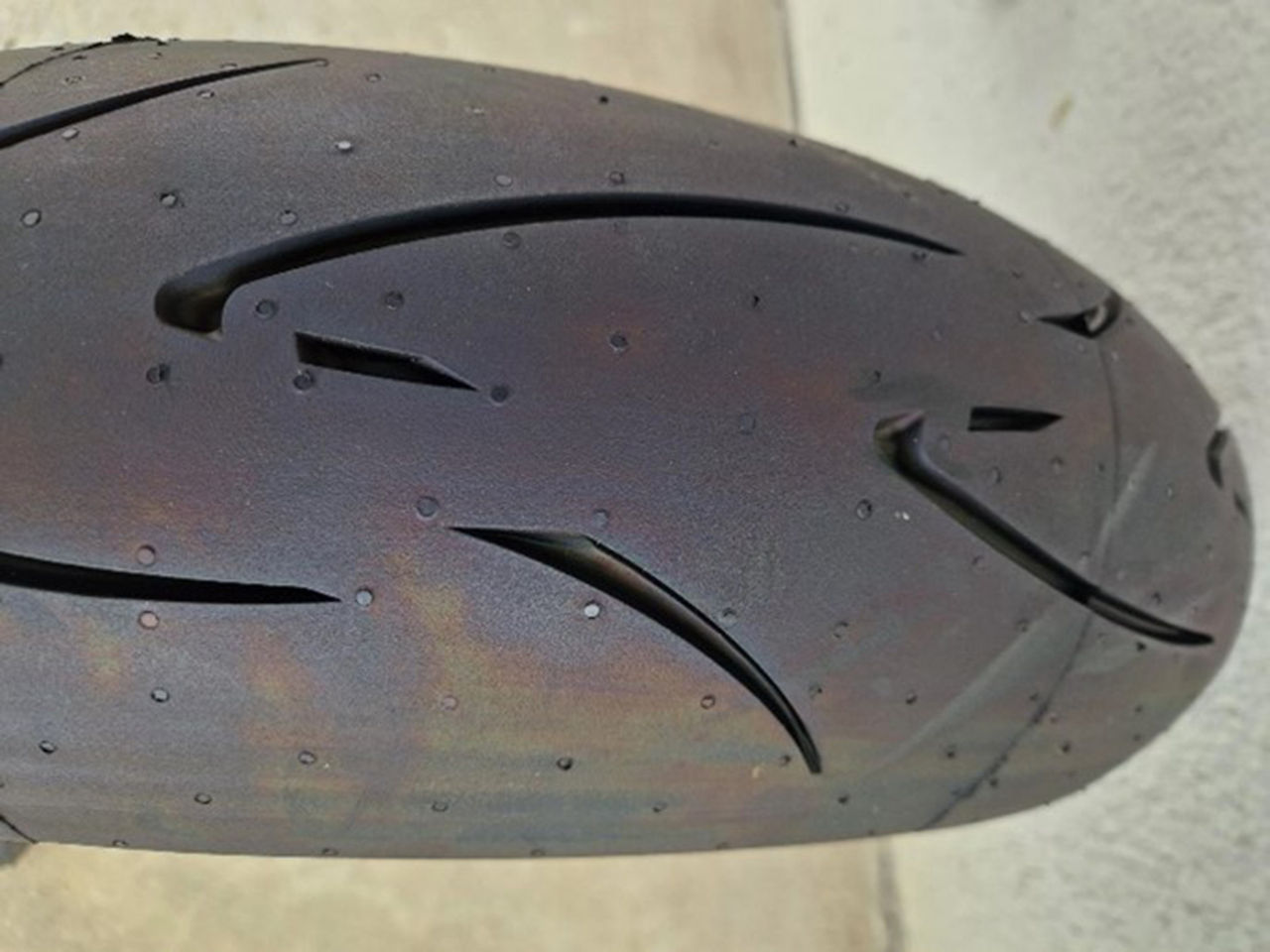 Motorcycle Tire Discoloration