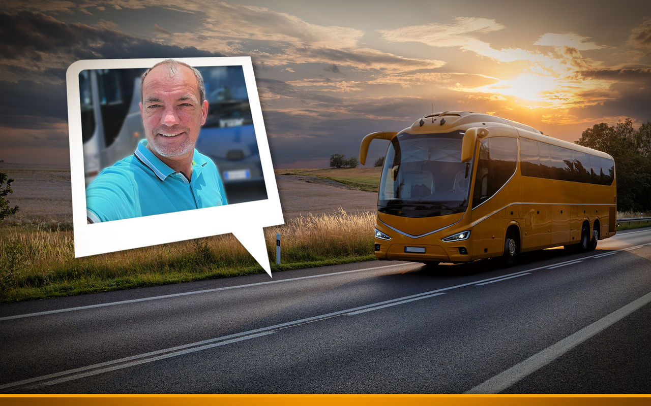 Mit dem Bus durch die Steilkurve: Mirko gibt Gas auf dem Contidrom
