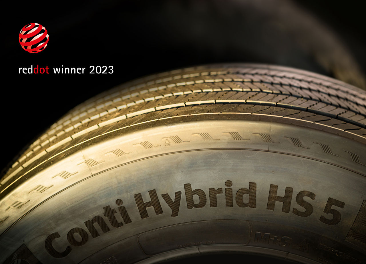 Reifen mit Wow-Effekt: Conti Hybrid holt Red Dot Award 