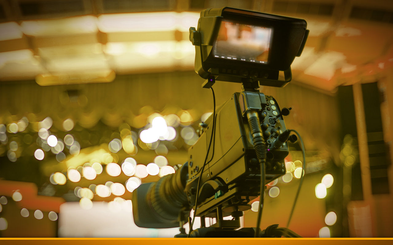 TV camera in use
