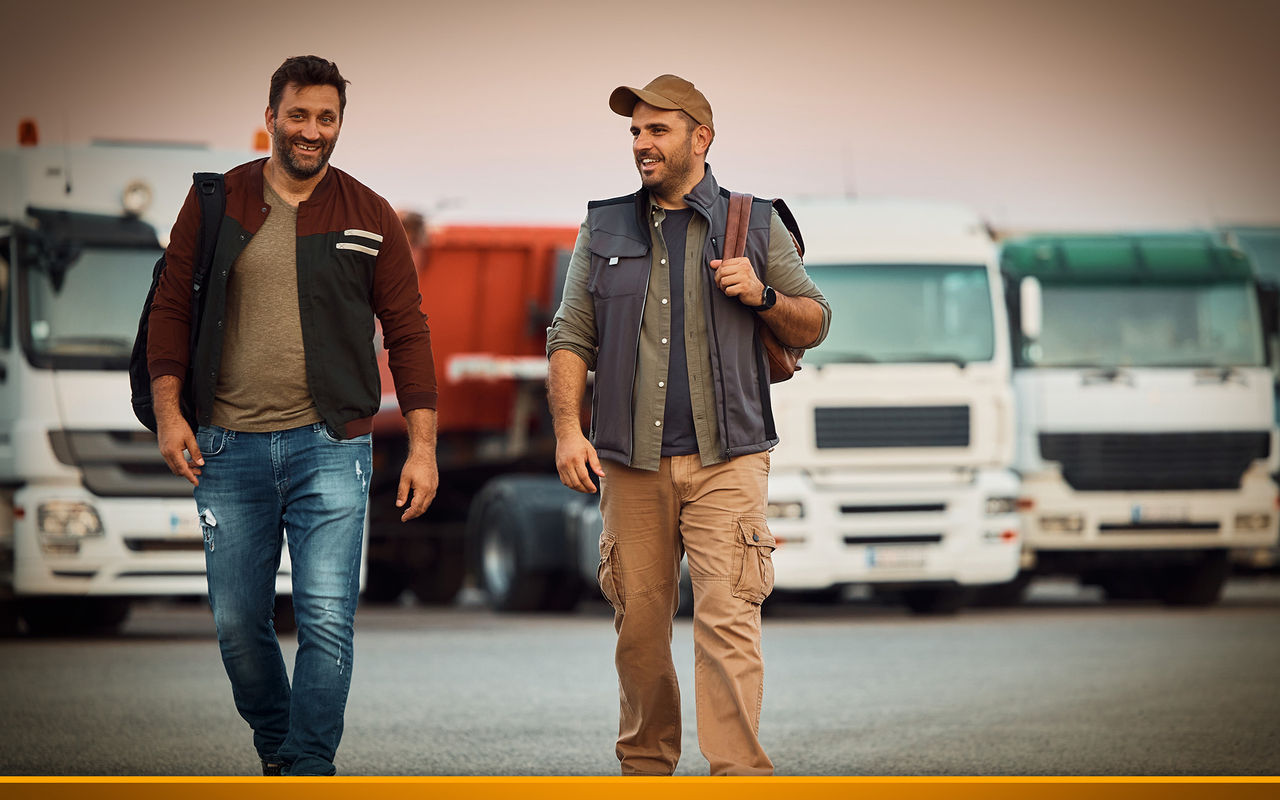 truck drivers talking