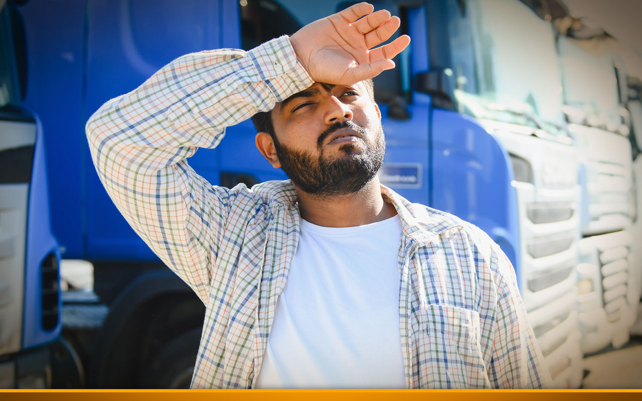 truck driver heat summer
