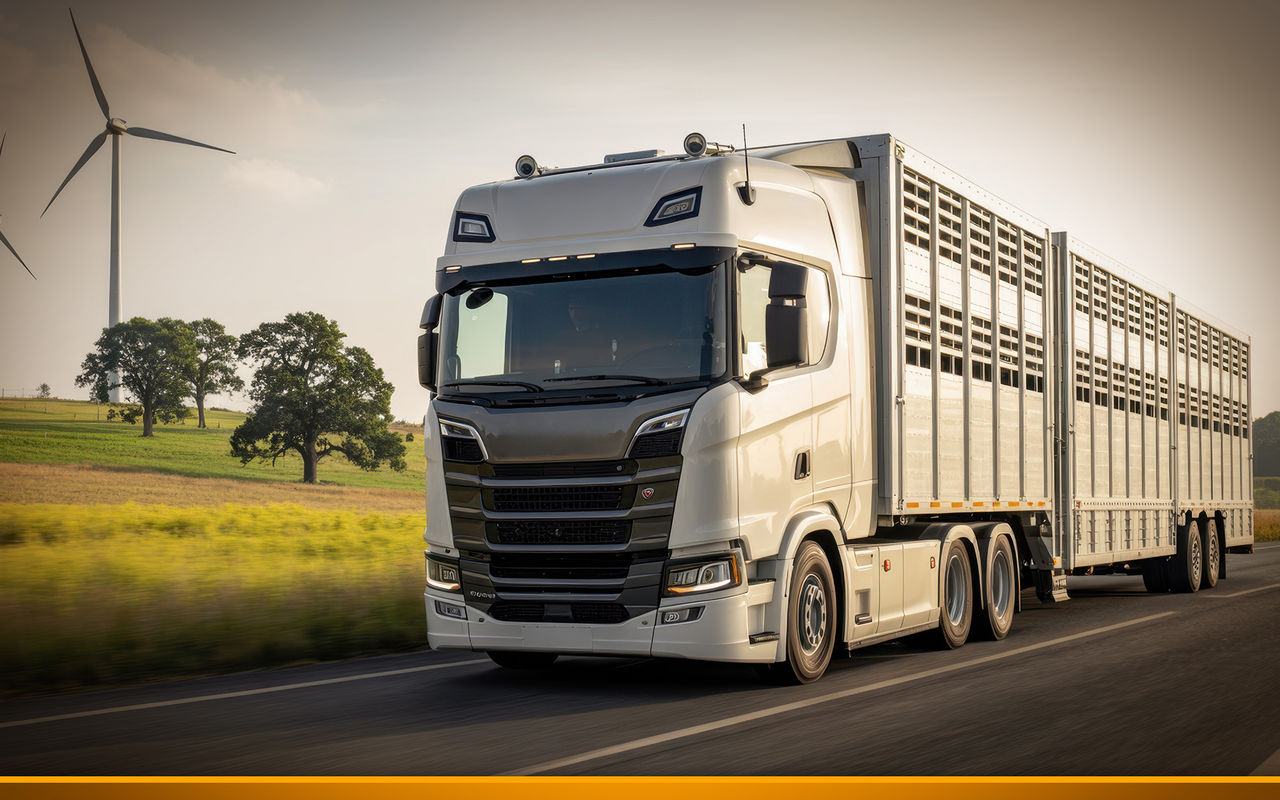 Truck transports animals