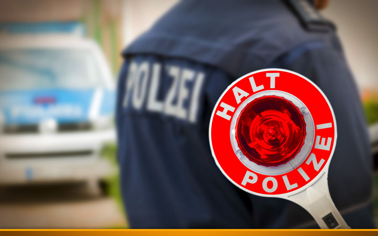 Routine police traffic check in progress