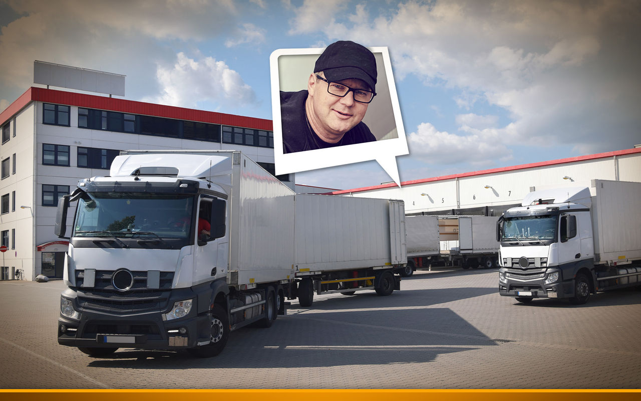 truck loading at the depot