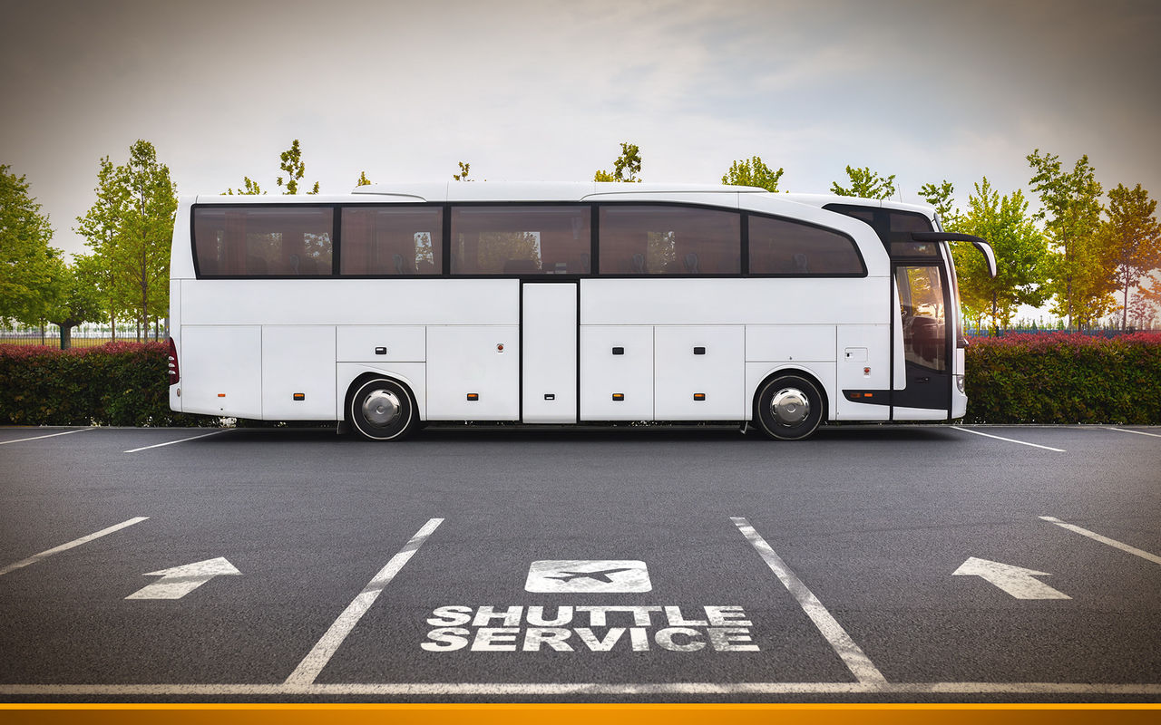 Airport shuttle bus