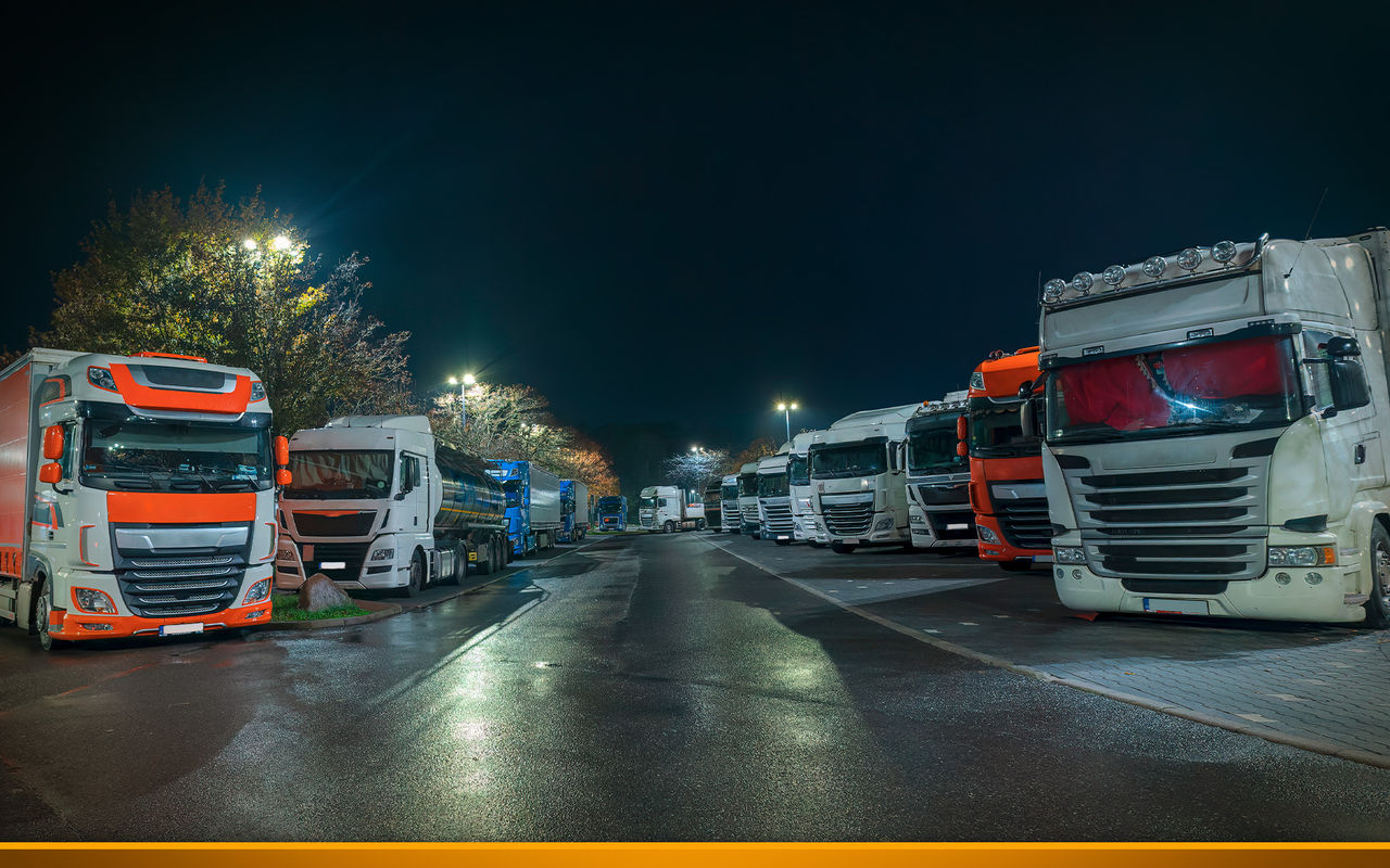 Truck stop overcrowded