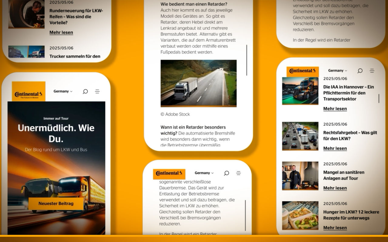 different landing pages from unermuedlich.blog