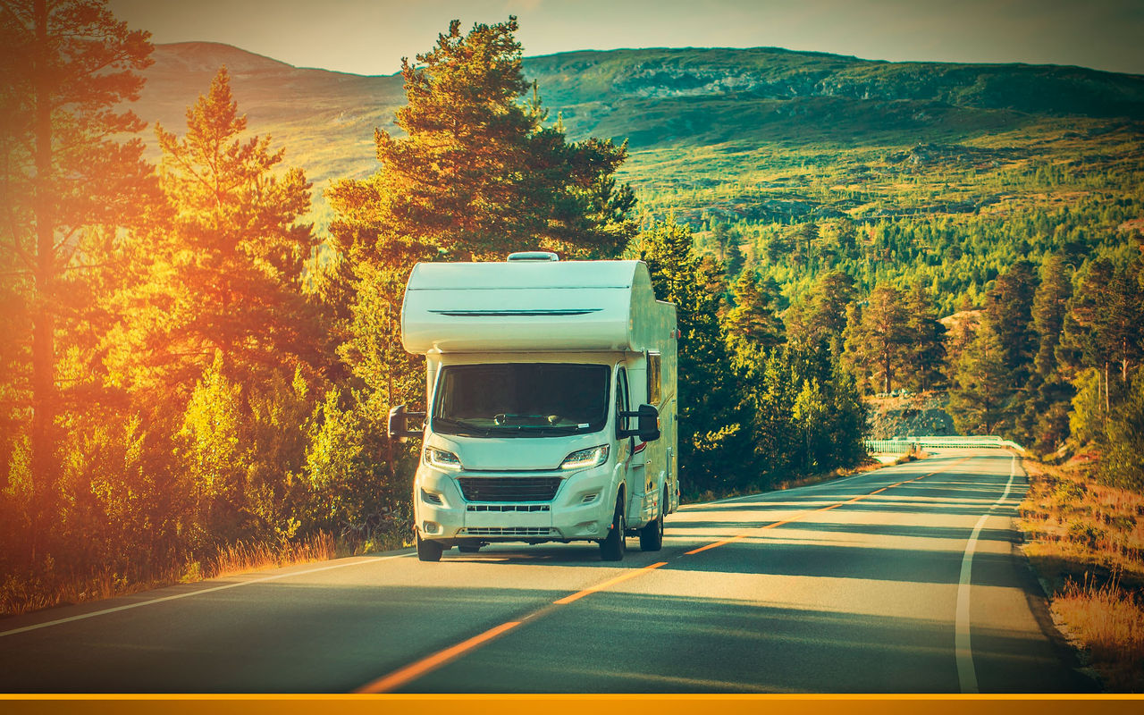 Motorhome on the motorway